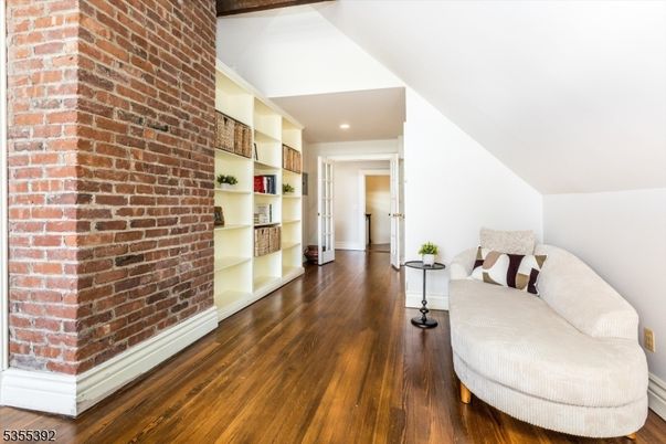 Interior, Recessed Lighting, Stone Walls, Wooden Beams, Wood Texture Flooring
