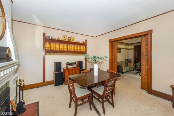 Dining room, Fireplace, Interior