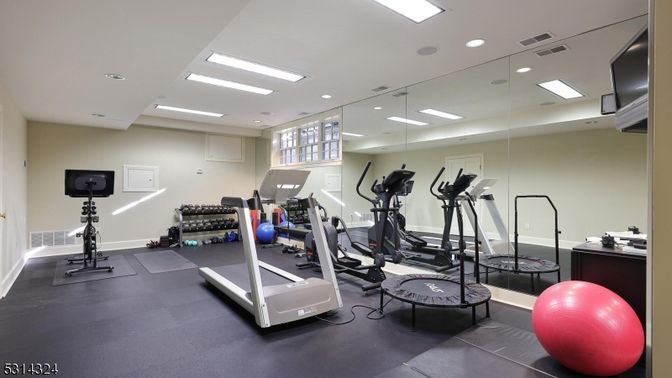 Fitness Equipment, Interior, Recessed Lighting