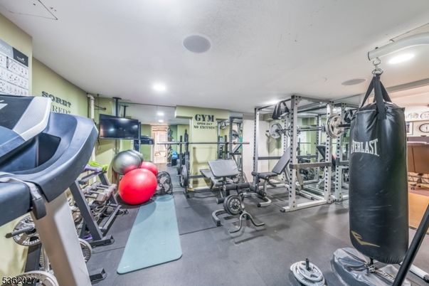 Fitness Equipment, Gym, Interior, Recessed Lighting
