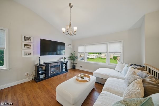 Chandelier, Fireplace, Interior, Living room, Wood Texture Flooring