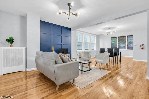 Dining room, Interior, Living room, Pendant Lights, Wood Texture Flooring