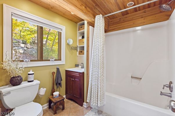 Bathroom, Interior, Recessed Lighting, Wooden Ceilings
