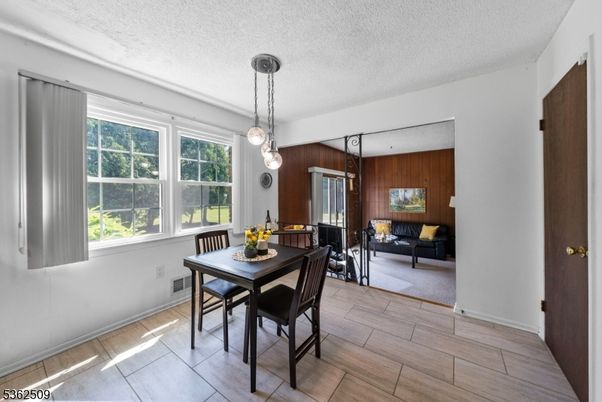 Dining room, Interior, Pendant Lights, Wooden Walls
