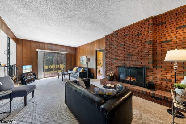 Fireplace, Interior, Living room, Stone Walls, Wooden Walls