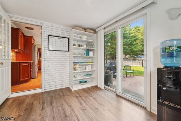 Interior, Stone Walls, Wood Texture Flooring