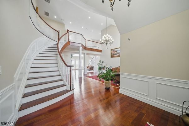 Chandelier, Interior, Recessed Lighting, Wood Texture Flooring