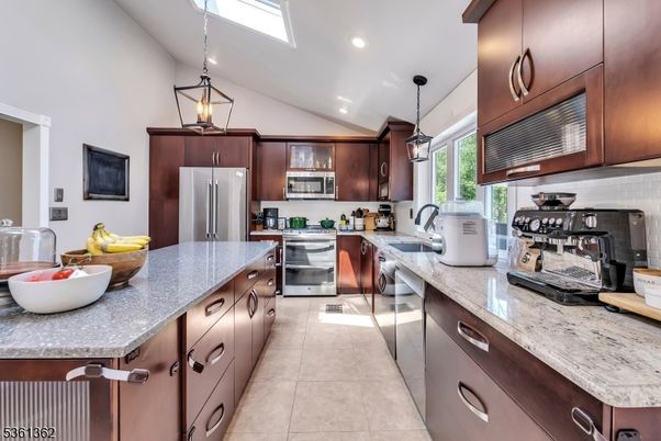 Interior, Kitchen, Pendant Lights, Recessed Lighting, Stainless Steel Appliances