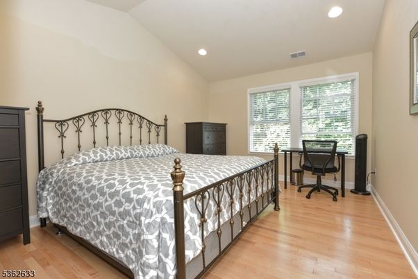 Bedroom, Home Office, Interior, Recessed Lighting, Wood Texture Flooring