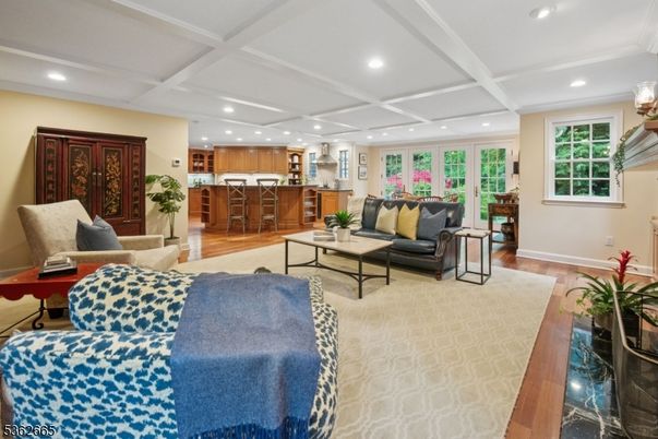 Interior, Kitchen, Living room, Recessed Lighting, Wood Texture Flooring
