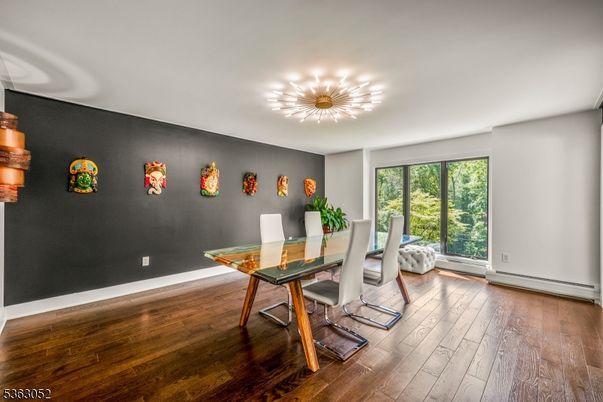 Dining room, Interior, Wood Texture Flooring