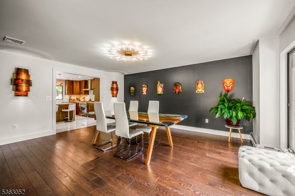 Dining room, Interior, Wood Texture Flooring