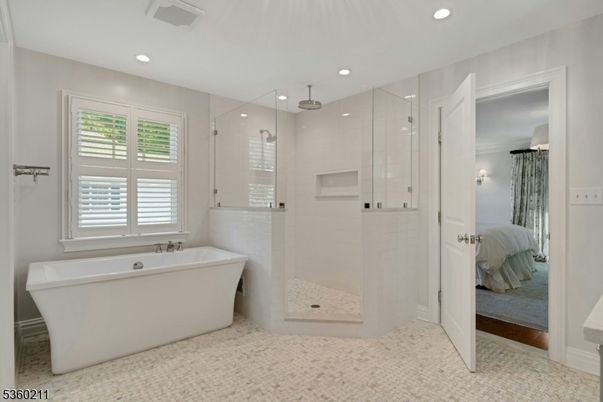 Bathroom, Bedroom, Free Standing Baths, Glass Shower, Interior, Recessed Lighting