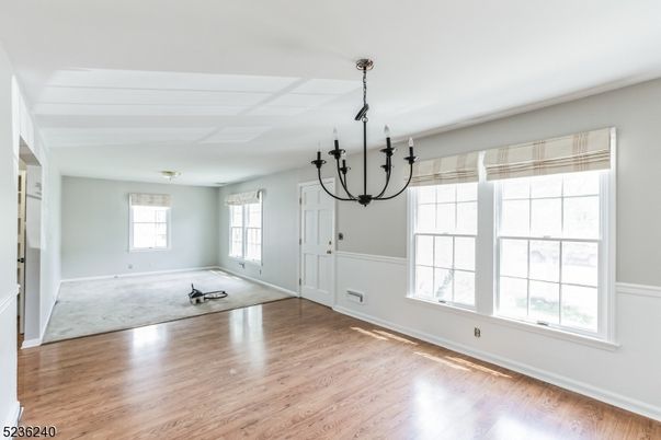 Chandelier, Empty room, Interior, Wood Texture Flooring