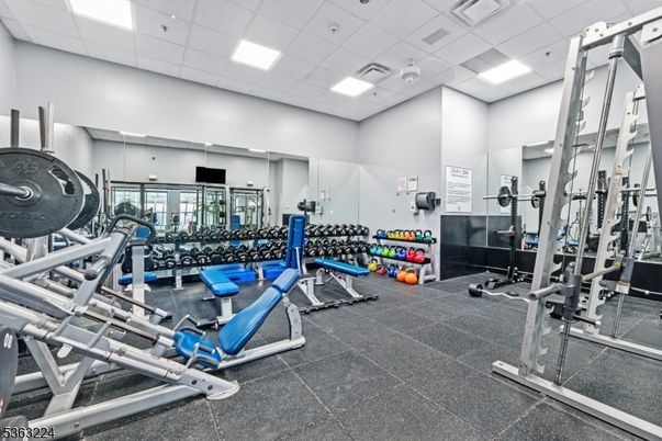 Fitness Equipment, Gym, Interior, Recessed Lighting