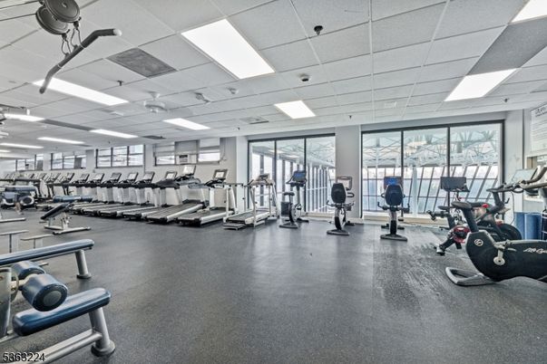 Fitness Equipment, Gym, Interior, Recessed Lighting