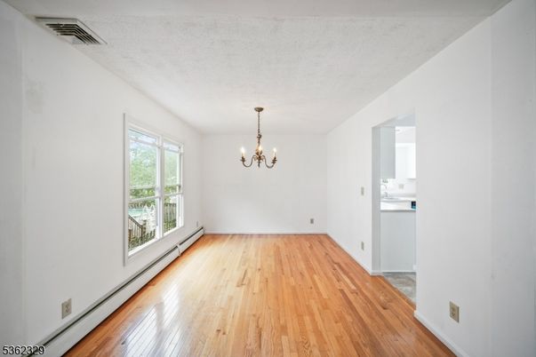 Chandelier, Empty room, Interior, Wood Texture Flooring