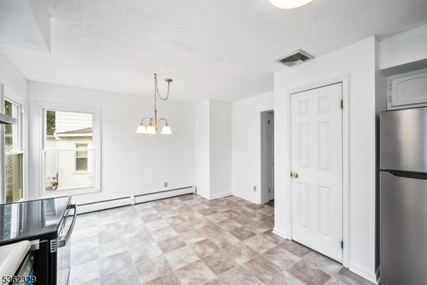 Empty room, Interior, Kitchen, Pendant Lights