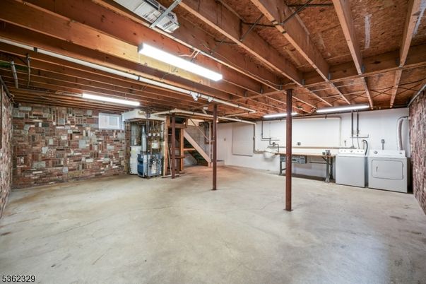 Garage, Interior, Stone Walls, Washer, Wooden Beams, Wooden Ceilings