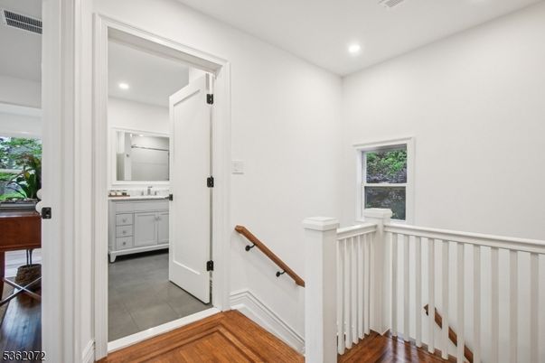 Bathroom, Interior, Recessed Lighting, Wood Texture Flooring
