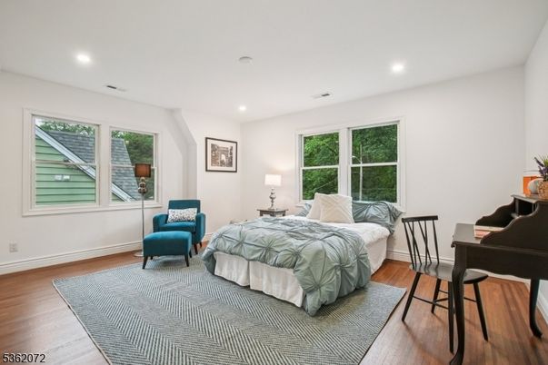 Bedroom, Home Office, Interior, Recessed Lighting, Wood Texture Flooring