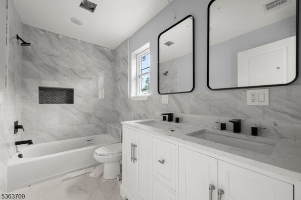 Bathroom, Dual Sink Vanities, Interior, Marble, Marble Walls