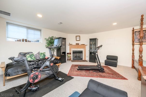 Fireplace, Fitness Equipment, Interior, Recessed Lighting