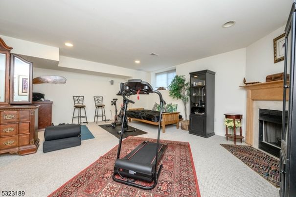 Fireplace, Fitness Equipment, Interior, Recessed Lighting