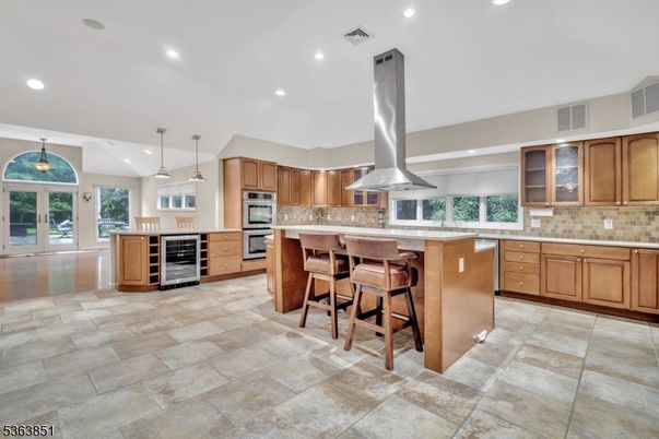 Interior, Kitchen, Pendant Lights, Recessed Lighting, Stainless Steel Appliances