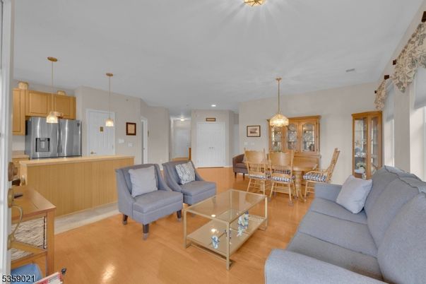 Dining room, Interior, Kitchen, Living room, Pendant Lights, Recessed Lighting, Wood Texture Flooring