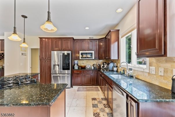 Interior, Kitchen, Pendant Lights, Recessed Lighting, Stainless Steel Appliances