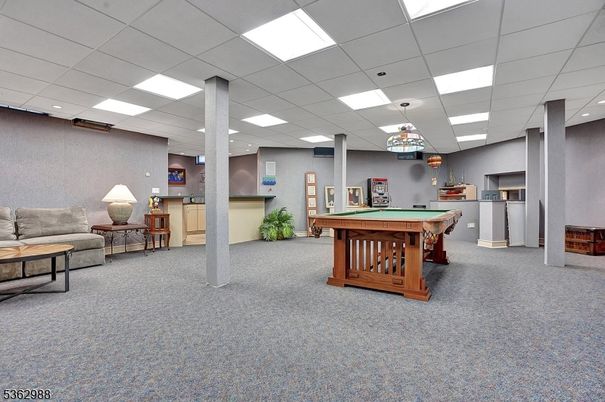 Billiard Table, Game Room, Interior, Pendant Lights, Recessed Lighting