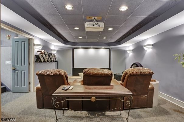 Interior, Projection Screen, Recessed Lighting, Theatre Room