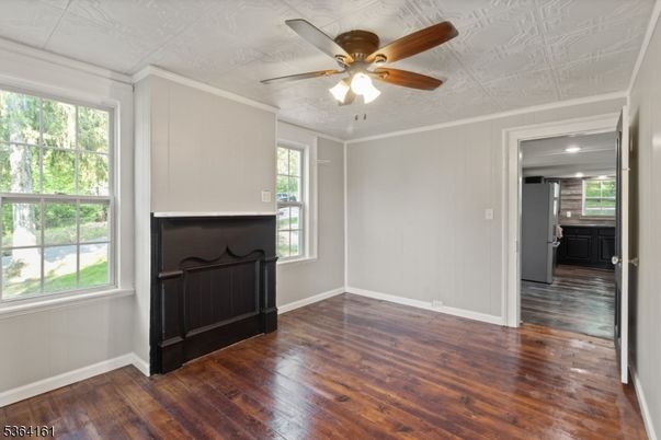 Empty room, Fireplace, Interior, Wood Texture Flooring