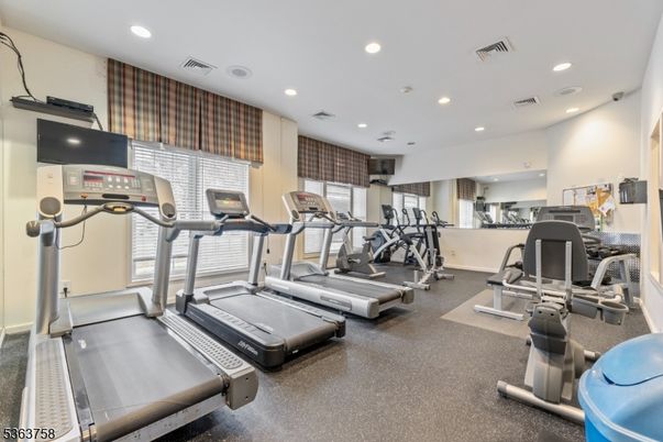 Fitness Equipment, Gym, Interior, Recessed Lighting