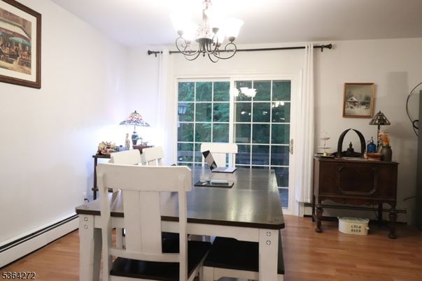 Chandelier, Home Office, Interior, Wood Texture Flooring
