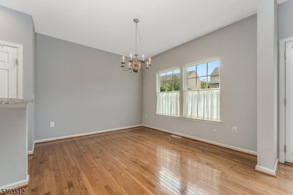 Chandelier, Empty room, Interior, Wood Texture Flooring
