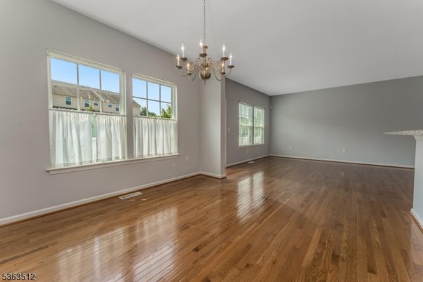 Chandelier, Empty room, Interior, Wood Texture Flooring
