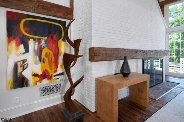 Fireplace, Interior, Stone Walls, Wood Texture Flooring