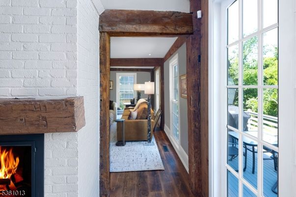 Fireplace, Interior, Stone Walls, Wood Texture Flooring