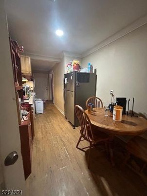 Dining room, Interior, Kitchen, Recessed Lighting, Wood Texture Flooring