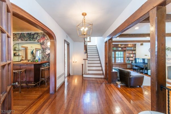 Interior, Piano, Recessed Lighting, Wooden Beams, Wood Texture Flooring
