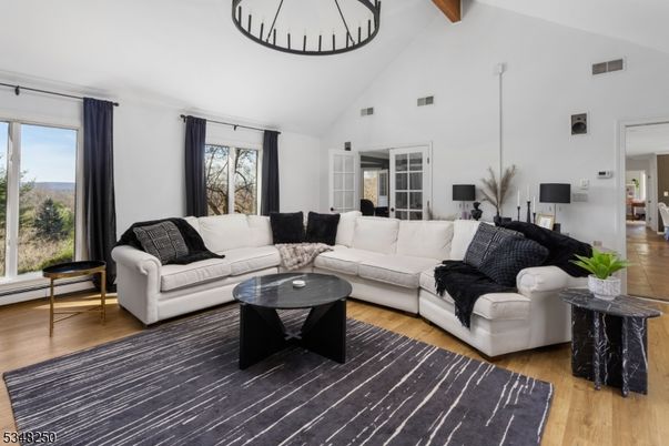 Interior, Living room, Wooden Beams, Wood Texture Flooring