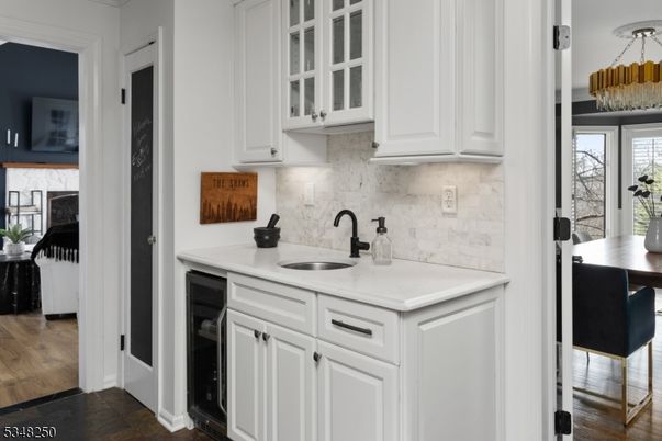 Interior, Kitchen, Marble Walls, Wood Texture Flooring