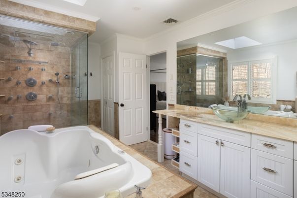 Bathroom, Dual Sink Vanities, Glass Shower, Interior