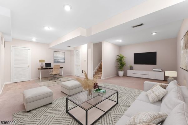 Home Office, Interior, Living room, Recessed Lighting