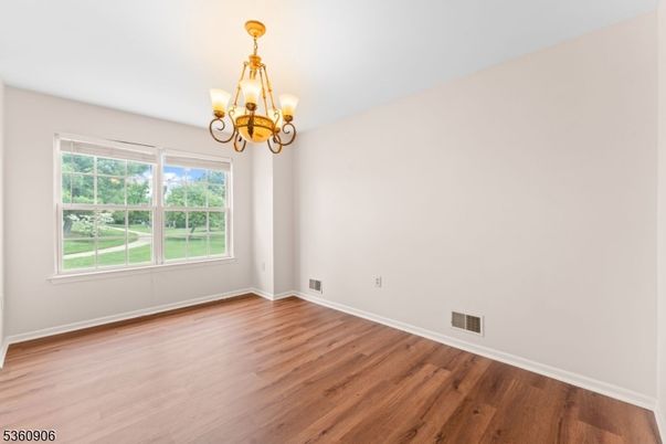 Chandelier, Empty room, Interior, Wood Texture Flooring