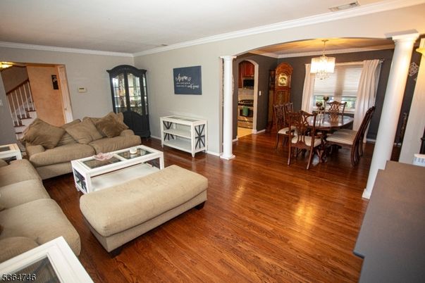 Chandelier, Dining room, Interior, Living room, Wood Texture Flooring