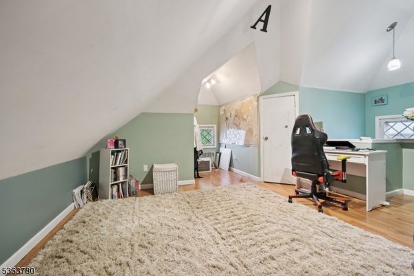 Home Office, Interior, Pendant Lights, Wood Texture Flooring