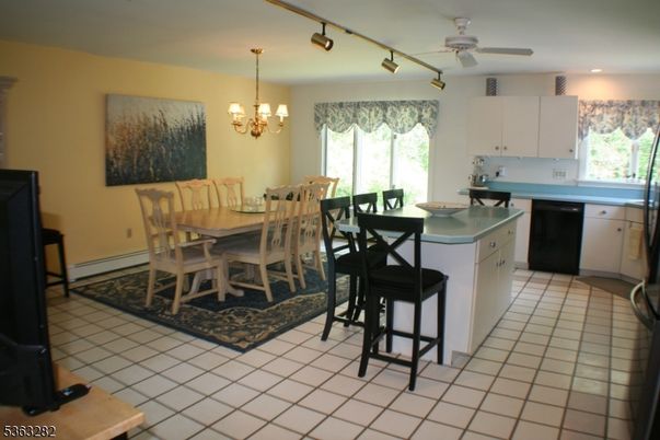 Chandelier, Dining room, Interior, Kitchen, Recessed Lighting